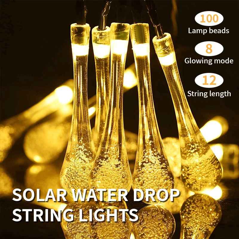 Luz LED modelo GOTA de AGUA con Panel Solar