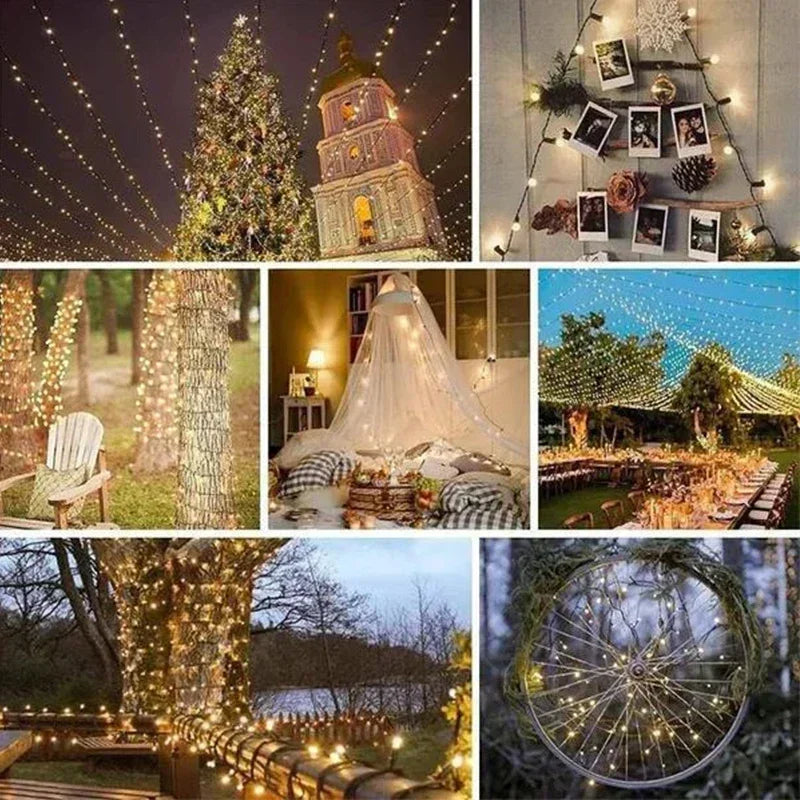 Luces LED de Navidad con Panel Solar MULTICOLOR
