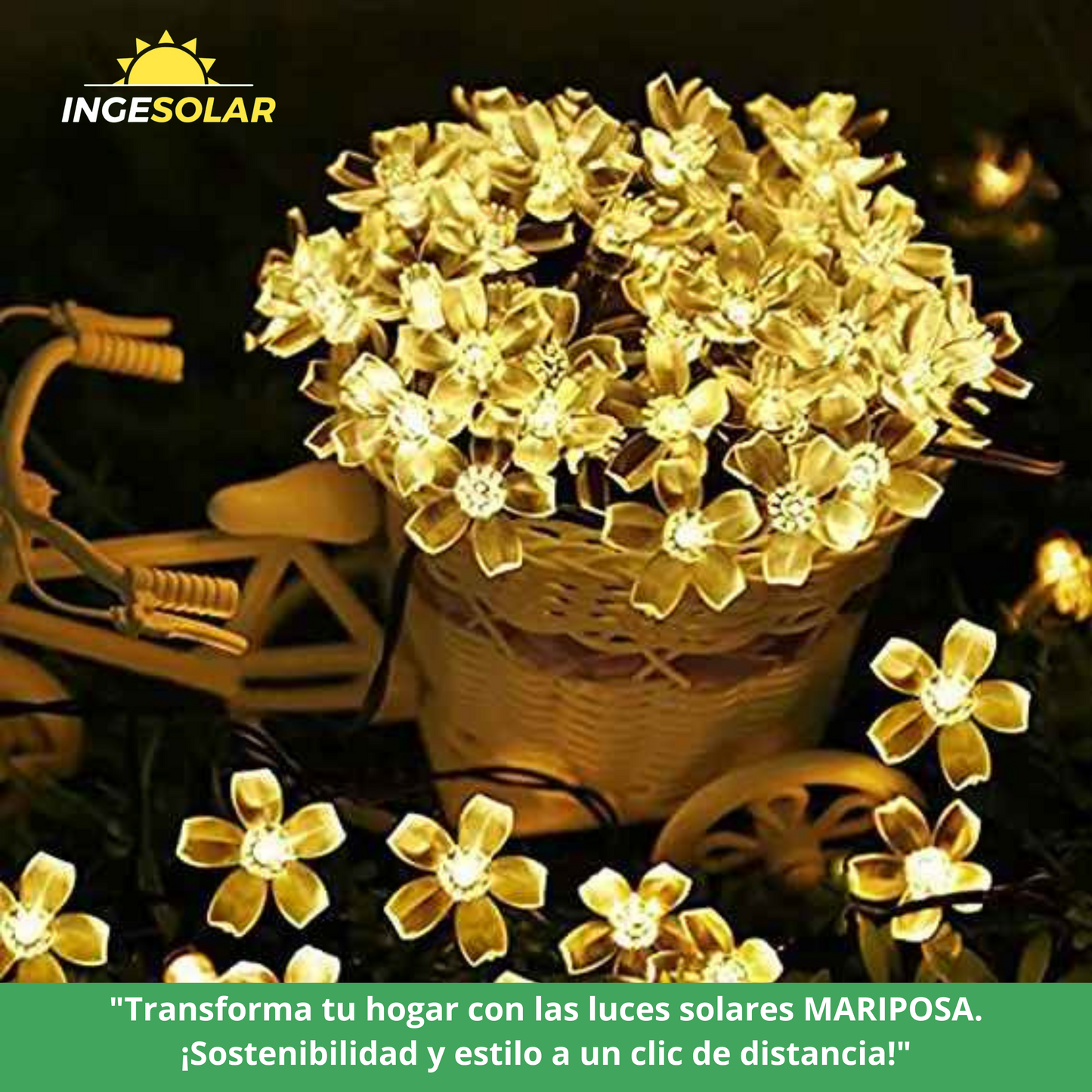 Luz de LED modelo MARIPOSA con panel Solar