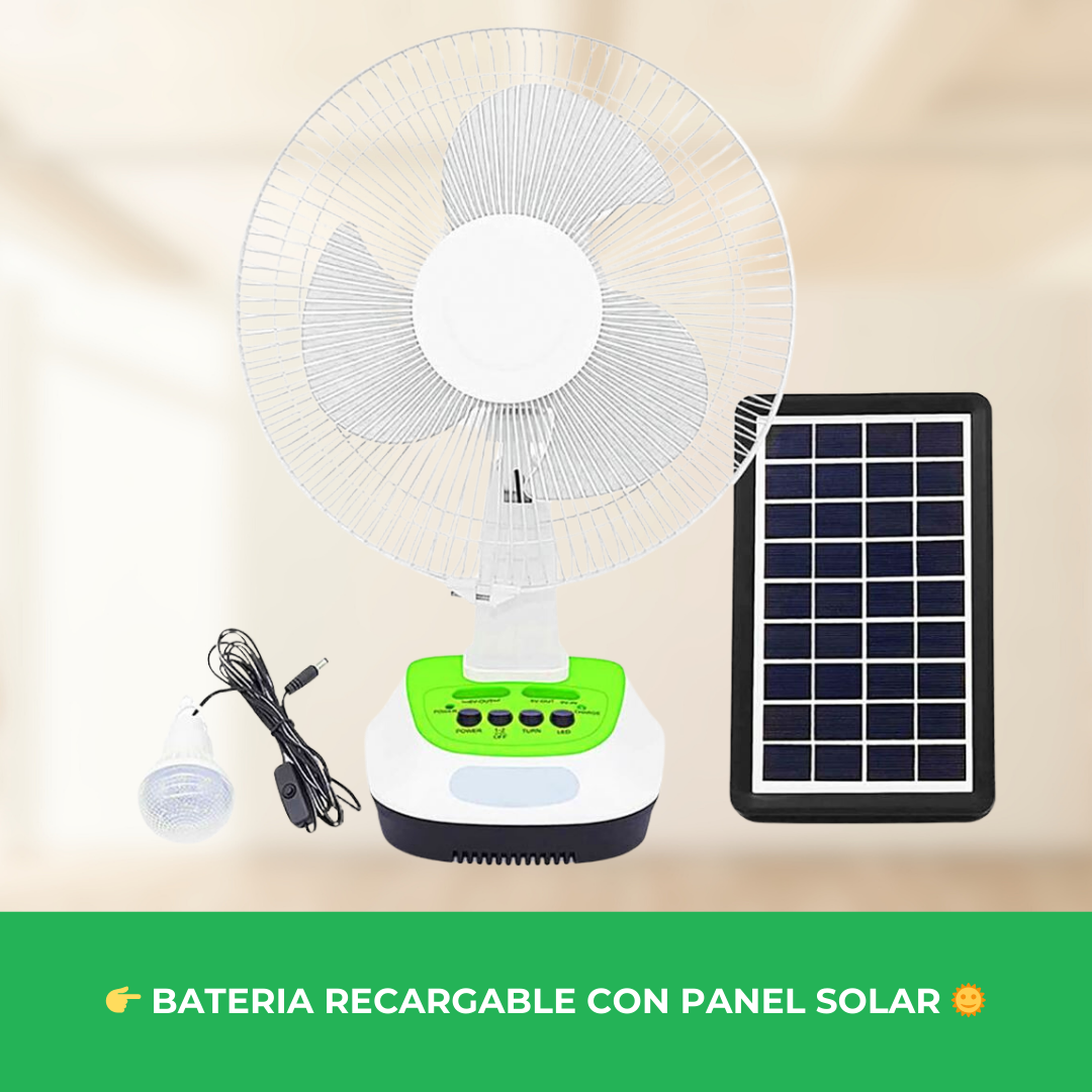 VENTILADOR SOLAR DE MESA