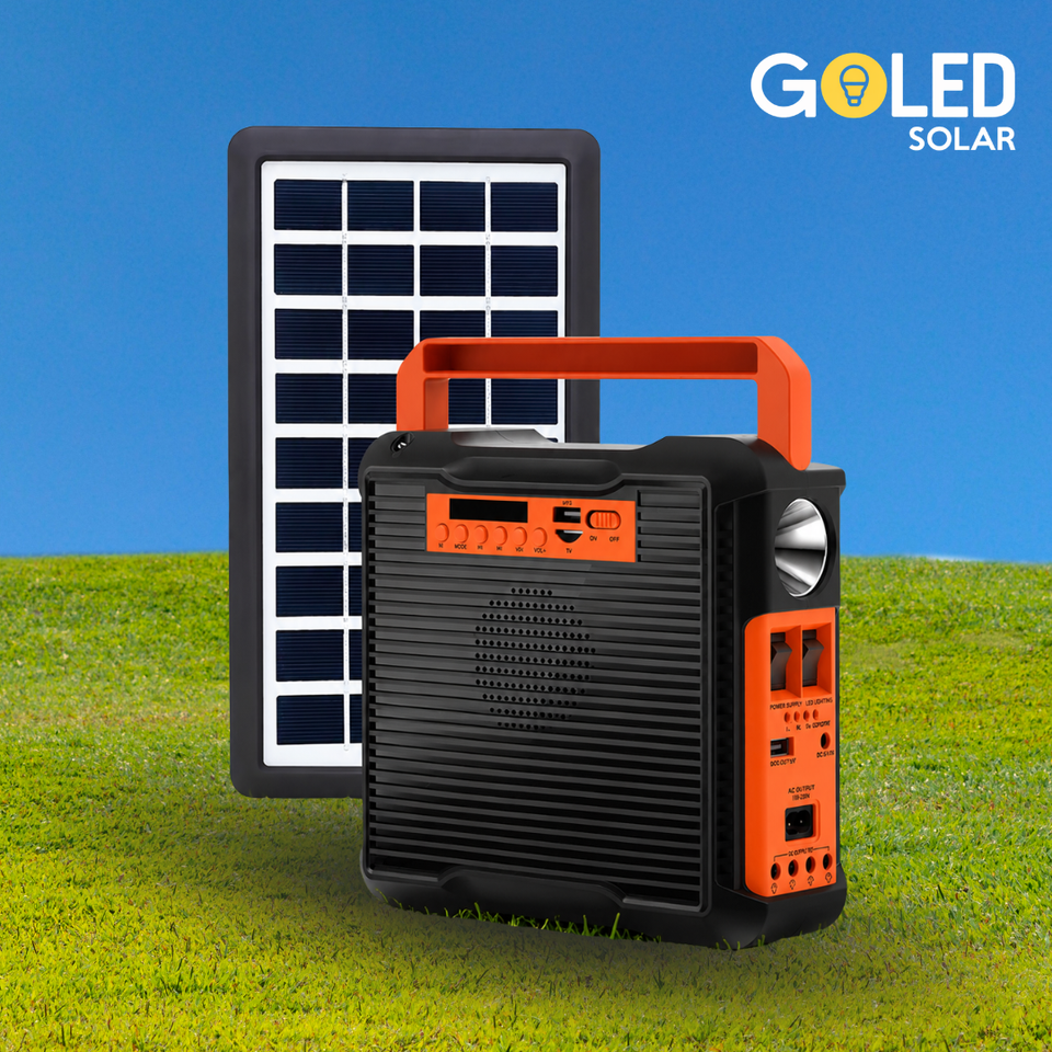 Mini estación de carga portátil con panel solar