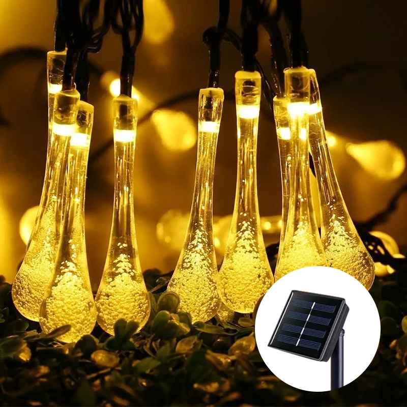 Luz LED modelo GOTA de AGUA con Panel Solar