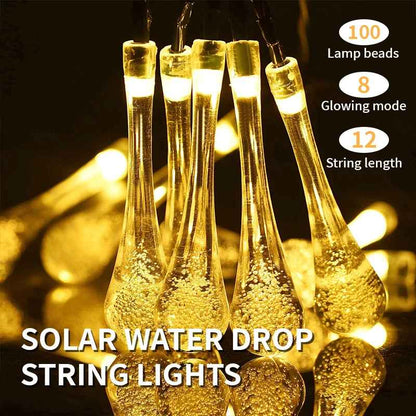 Luz LED modelo GOTA de AGUA con Panel Solar