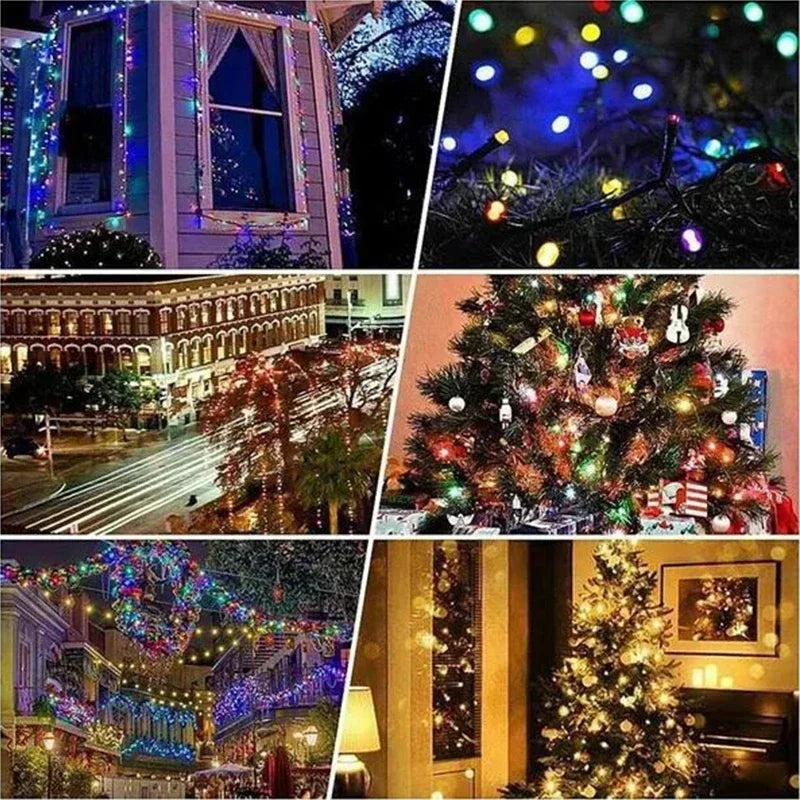 Luces LED de Navidad con Panel Solar MULTICOLOR