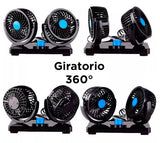 Turbo Ventilador Auto 360 Giratorio Graduable Portatil 12v