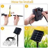 Luz LED modelo GOTA de AGUA con Panel Solar