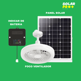 FOCO VENTILADOR CON PANEL SOLAR