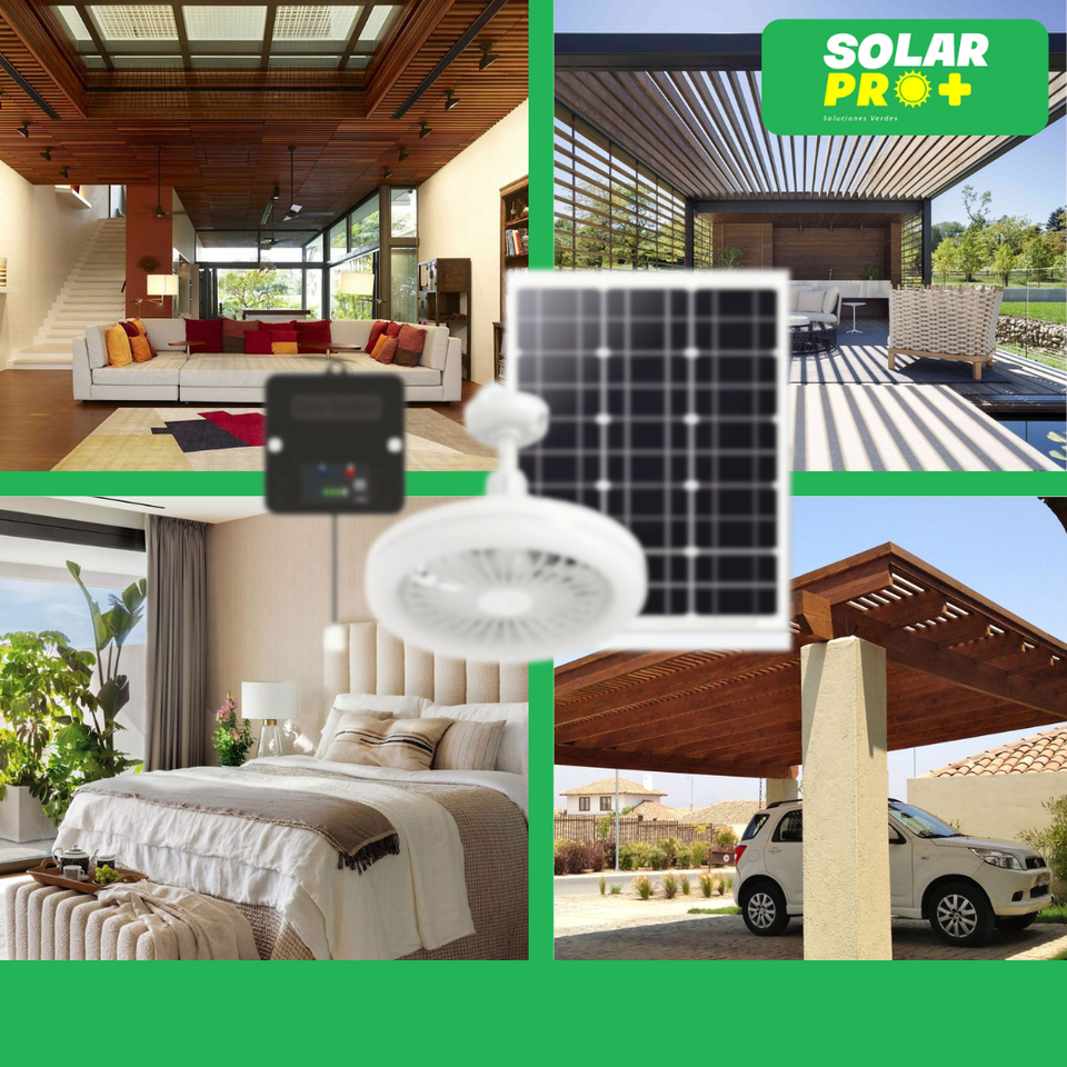 FOCO VENTILADOR CON PANEL SOLAR