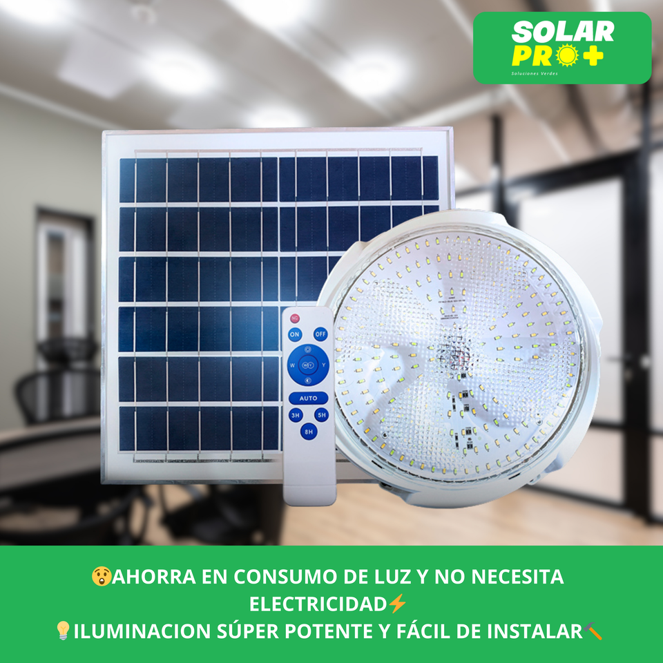 PLAFON LED 300W CON PANEL SOLAR