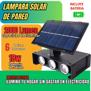 LAMPARA SOLAR DE PARED - ILUMINA SIN PAGAR LUZ