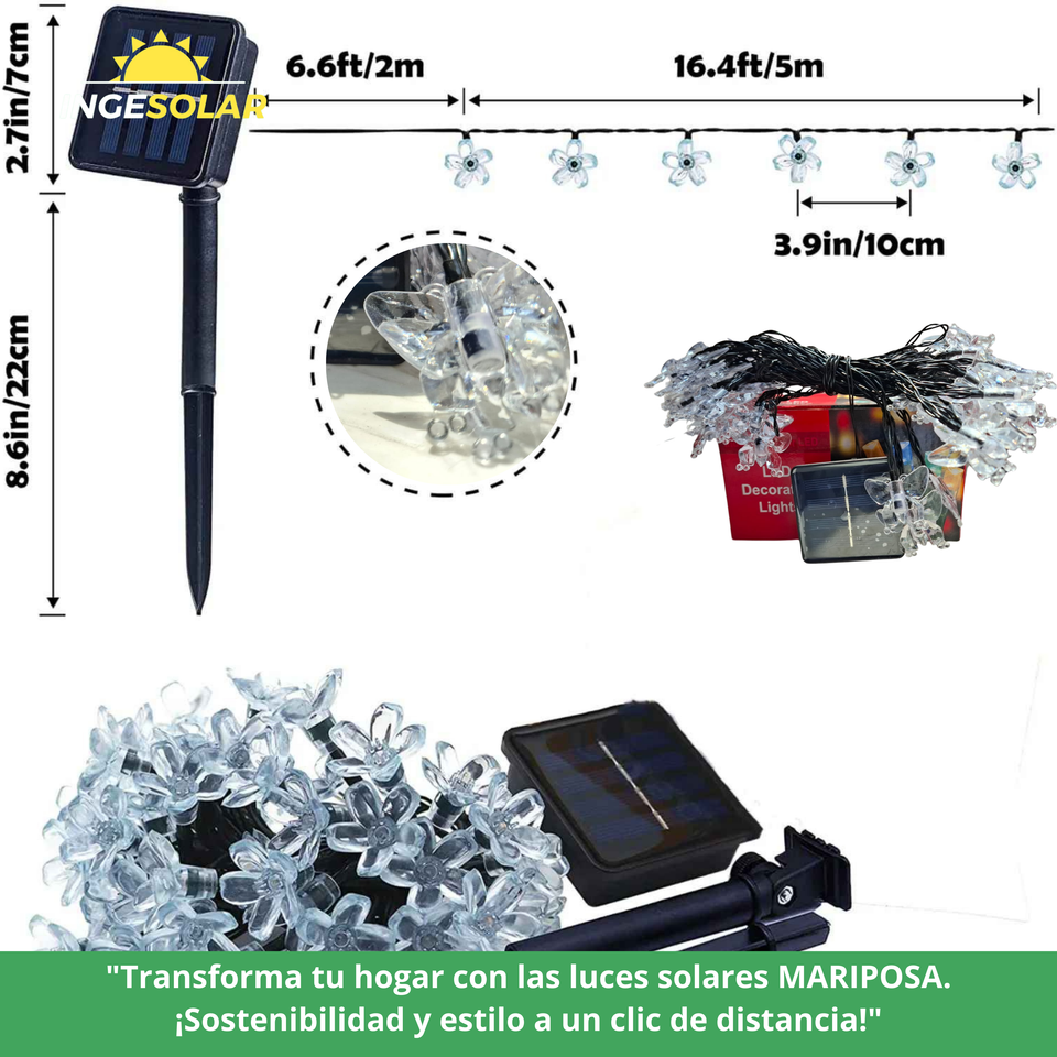 Luz de LED modelo MARIPOSA con panel Solar